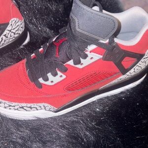 Jordan Kids Red and Black Sneakers
